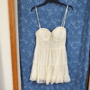 Rue21 Cream Lace Mini Dress